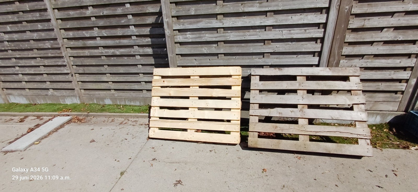 2 pallets, Ophalen