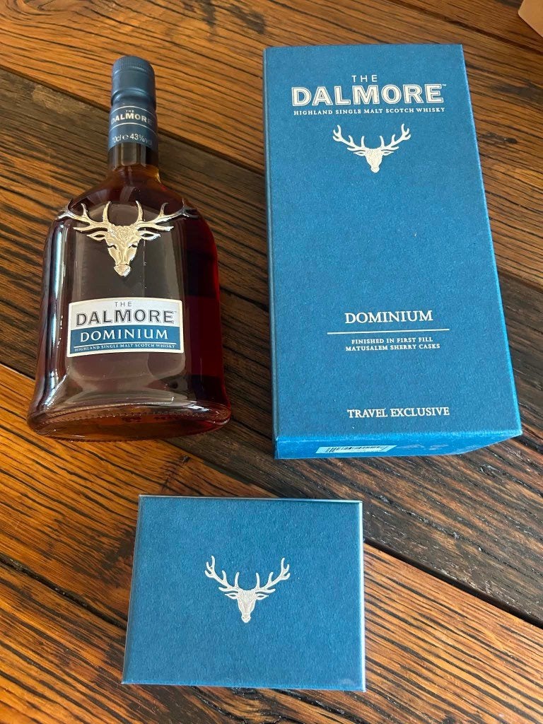 The Dalmore Dominium highland single malt scotch whisky, Divers, Enlèvement