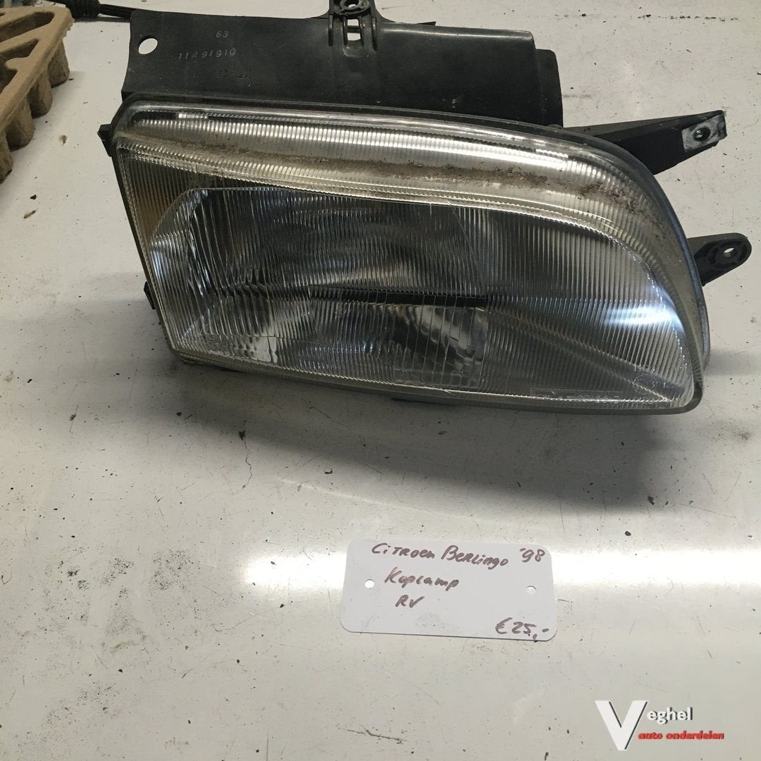 Citroen Berlingo 1998 Koplamp Rechtsvoor, Gebruikt, -, -, Ophalen of Verzenden