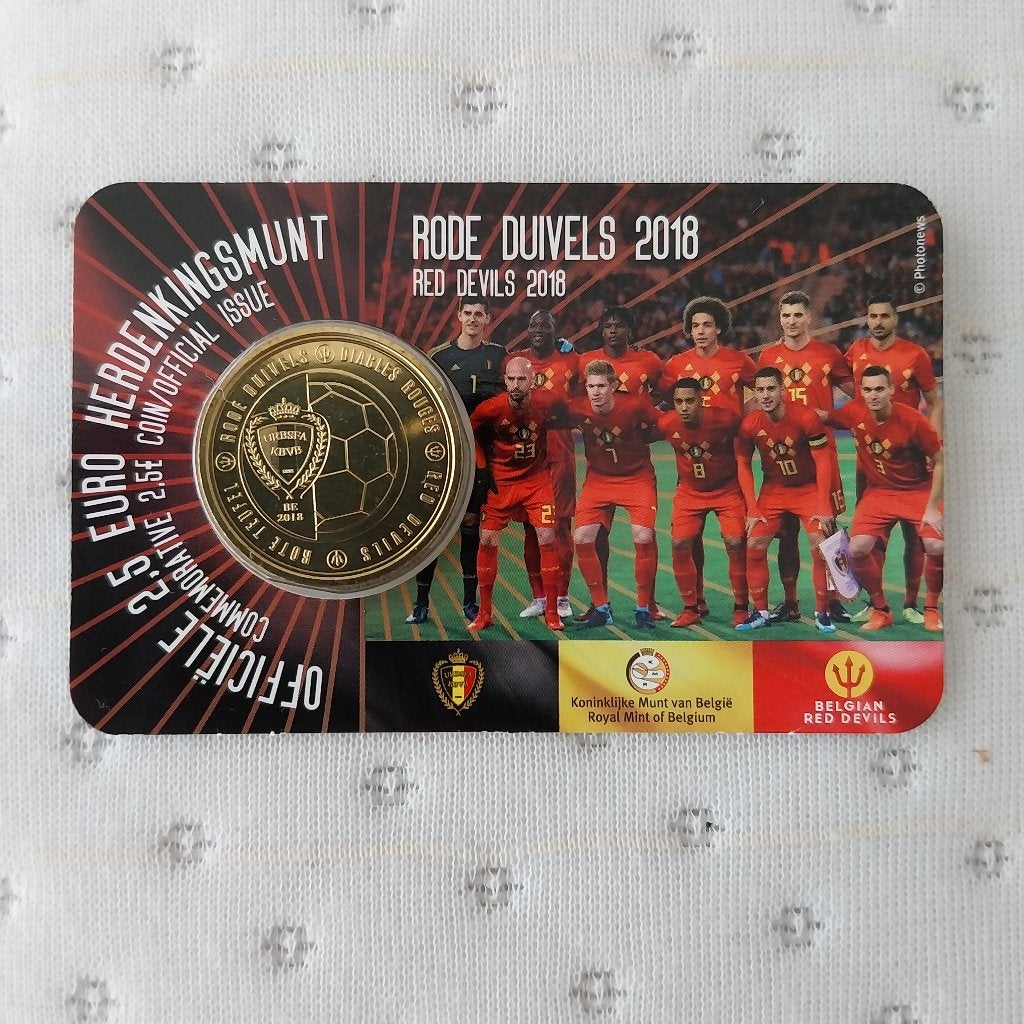 Herdenkingsmunt Rode Duivels 2016, Verzamelen, Sportartikelen en Voetbal, Ophalen of Verzenden, Nieuw, Overige typen