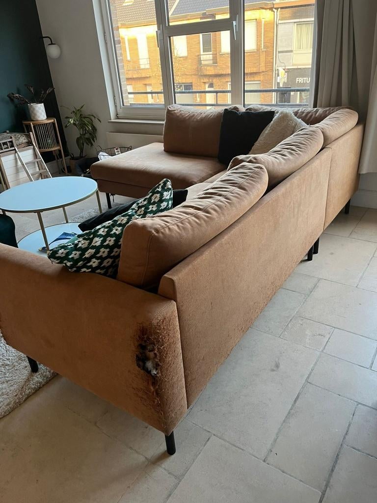 Zetel, Ophalen, Gebruikt, 100 tot 125 cm, Hoekbank