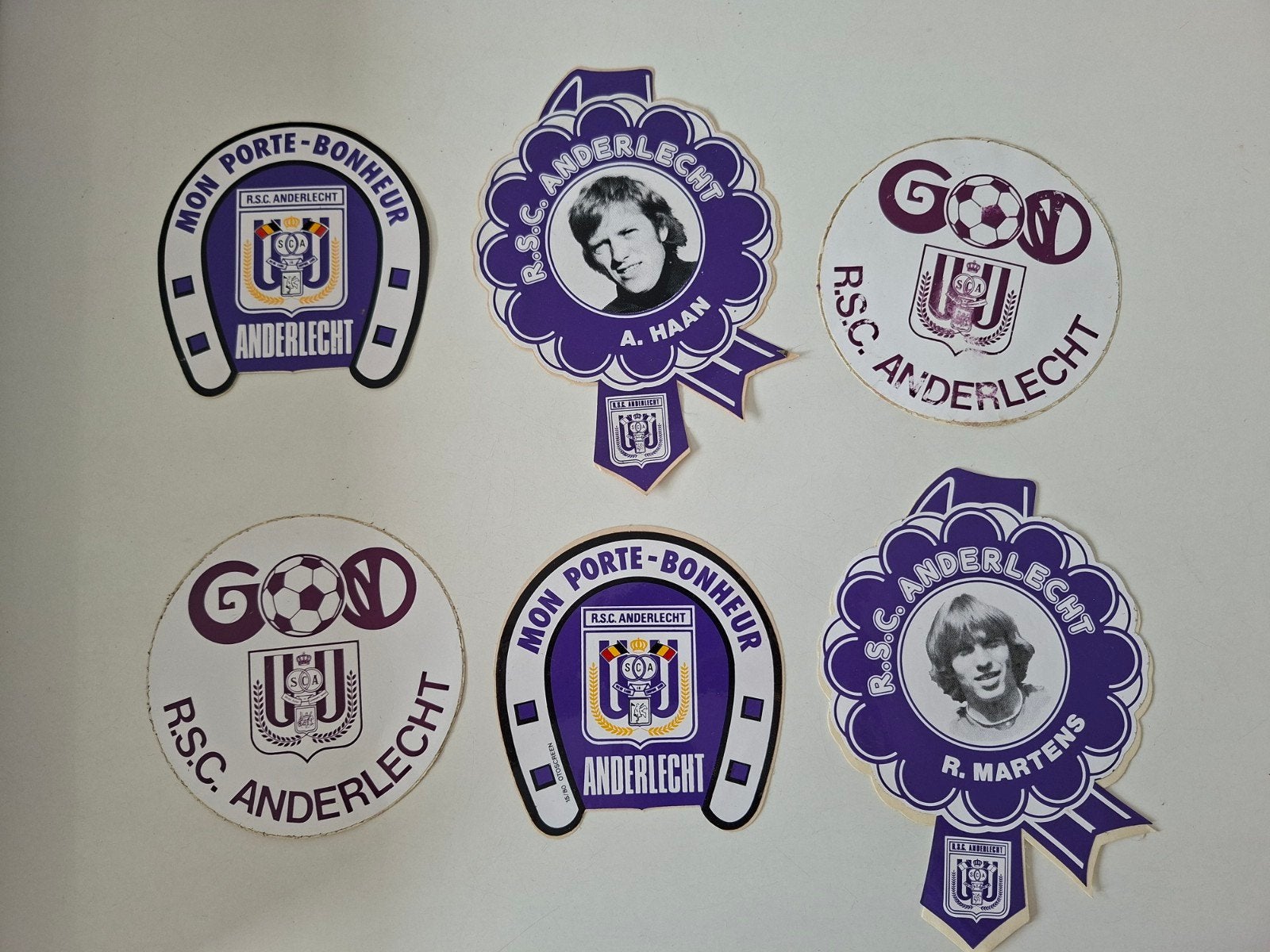 Autocollants vintage du RSC Anderlecht, Enlèvement ou Envoi