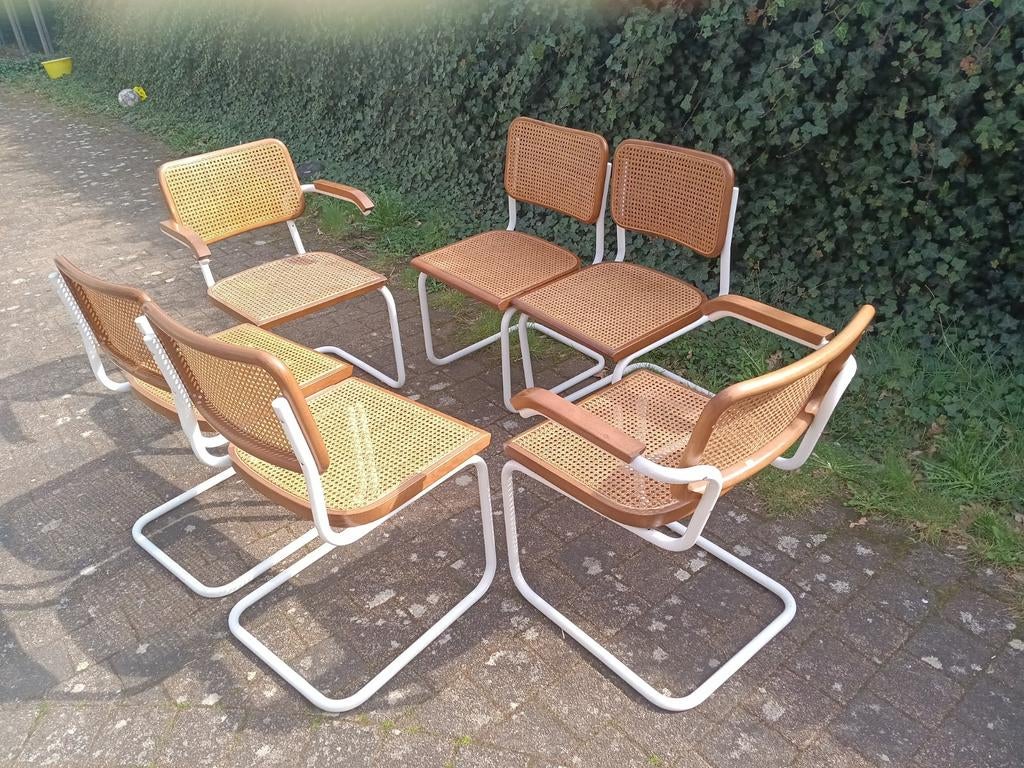 Set "made in italy " design sledestoelen, Huis en Inrichting, Ophalen, Bruin