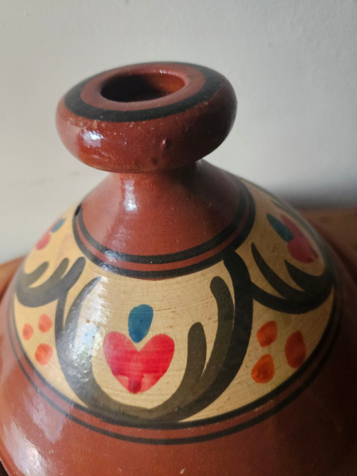 Authentique plat à tajine en terre cuite vernie, Enlèvement, Tajine