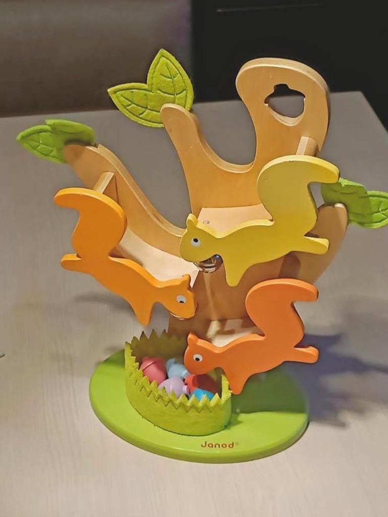 Janod houten ballenbaan met eikels, Ophalen of Verzenden