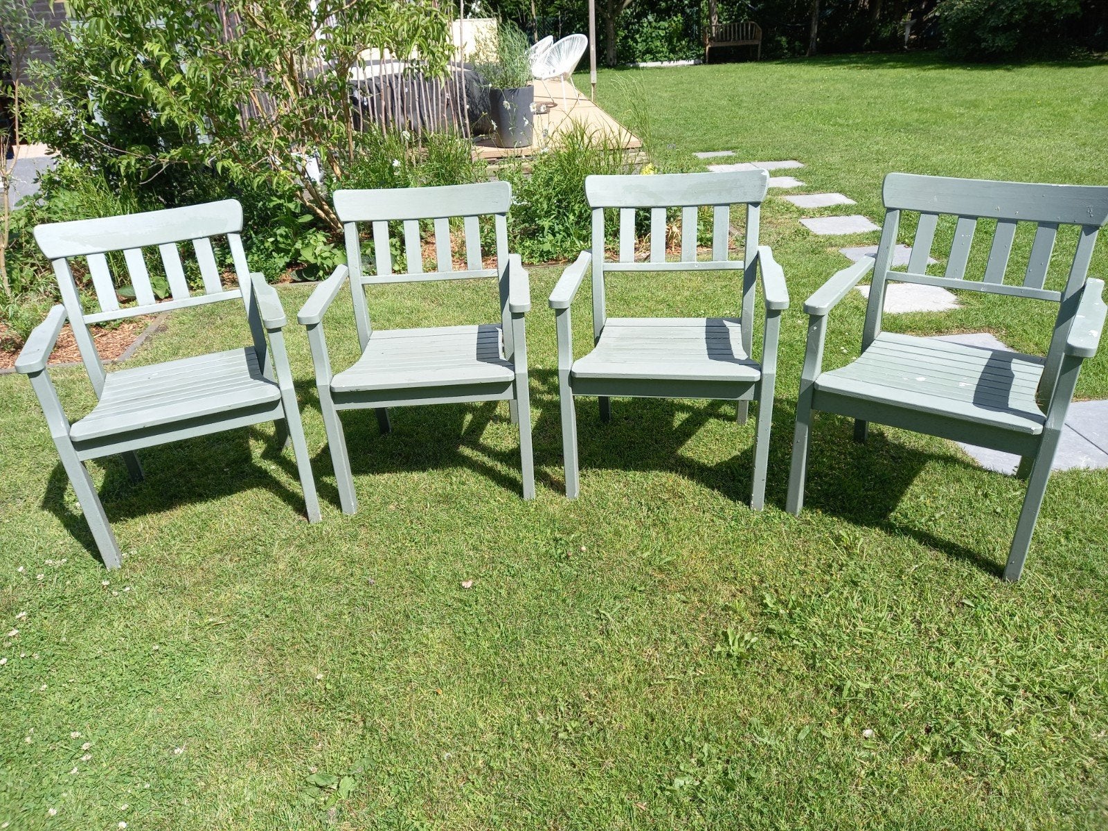 Houten stoelen, Jardin & Terrasse, Chaises de jardin, Enlèvement, Empilable