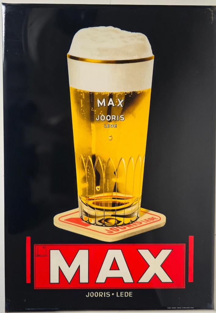 Magnifique panneau publicitaire  Max beer, Jooris Lede, Enlèvement ou Envoi