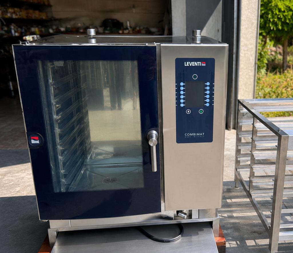 Leventi Combimat Combisteamer 10x GN 1/1 + Rekwagen, Zakelijke goederen, Ophalen, Gebruikt, Info@qelectronics.be, Nukerkestraat 1; 9681 Nukerke