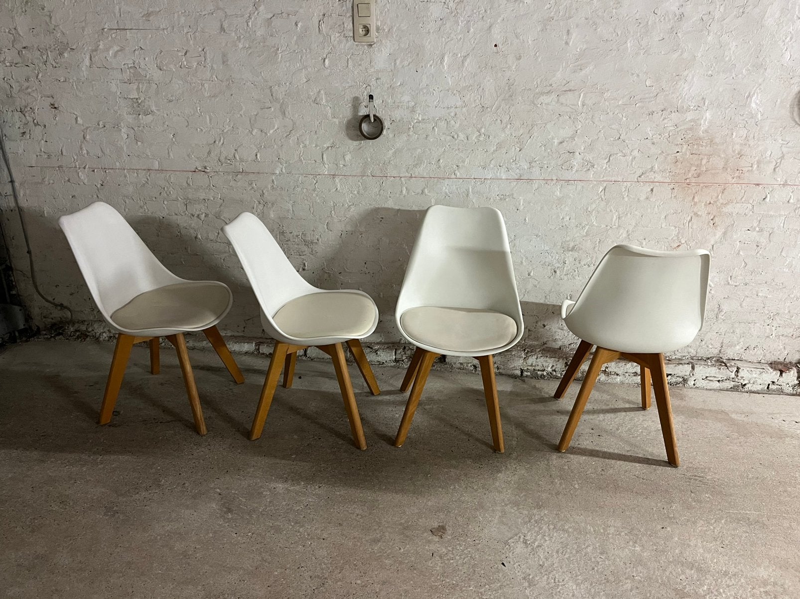 Stoelen 4 stuks, Ophalen, Zo goed als nieuw, Wit