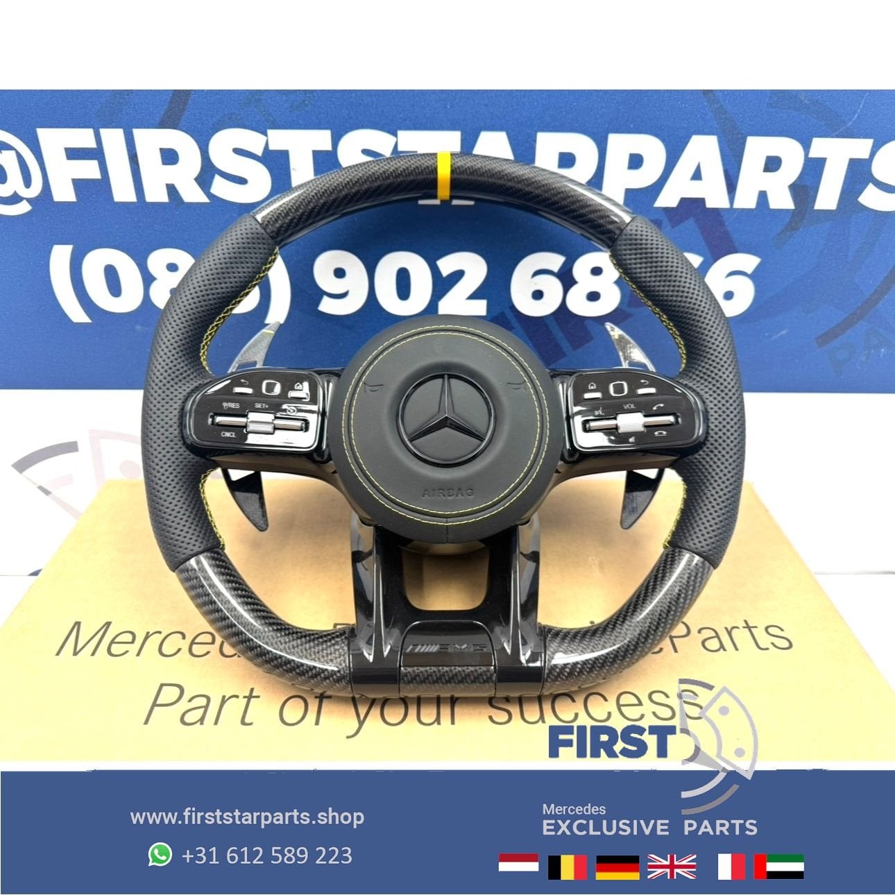 CARBON AMG STUUR + AIRBAG W177 W118 W205 W213 W253 W223 W468, Gebruikt, -, Ophalen of Verzenden, -