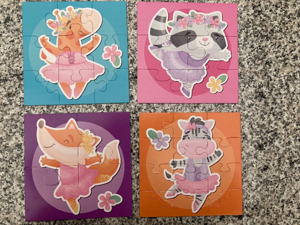 4 puzzels voor de allerkleinsten, Ophalen of Verzenden, Nieuw, 6 maanden tot 2 jaar