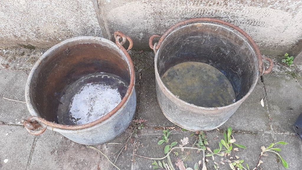 Bassine, Enlèvement, Utilisé, Métal, 30 à 60 cm