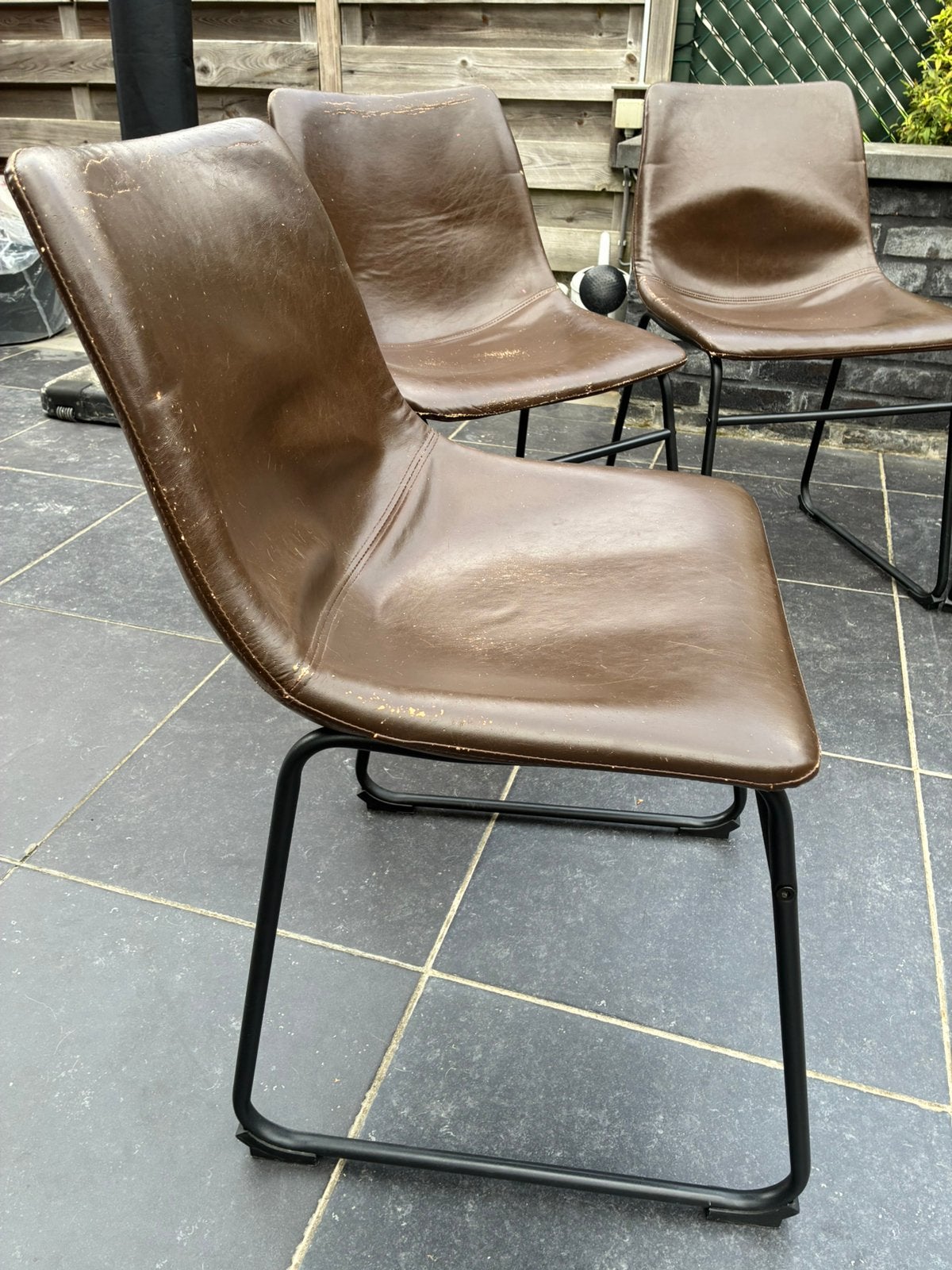 Stoelen (6 stuks) Juntoo, Ophalen, Gebruikt, Bruin