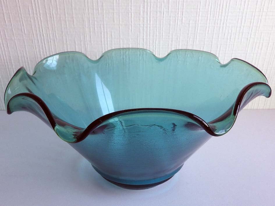 Vintage Glazen Decoratiekom/Schaal., Huis en Inrichting, Woonaccessoires | Schalen en Manden, Ophalen, Zo goed als nieuw, Glas