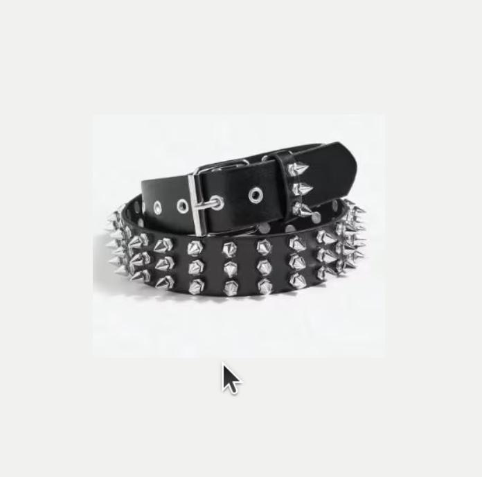 Luxe punk / gothic riem met spikes Y2k stijl