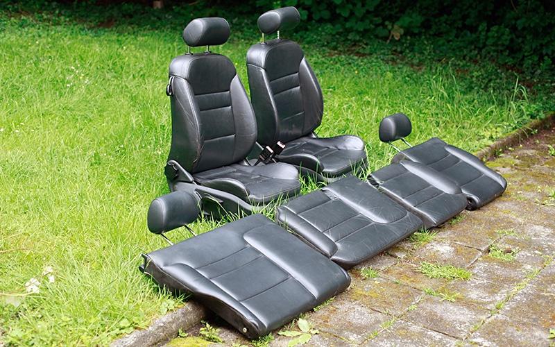 Audi A3  S3 8L achterbank Ledder 3-deurs, Auto-onderdelen, Interieur en Bekleding, Ophalen, Gebruikt, Audi