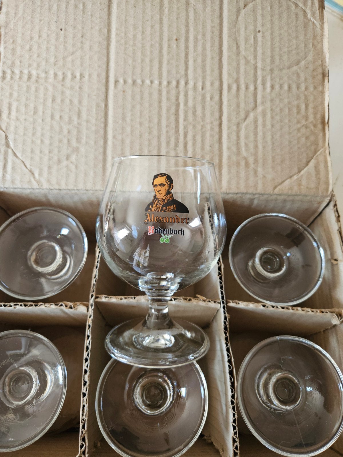 6 nieuwe rodenbach alexander glazen, Verzamelen, Glas en Drinkglazen, Ophalen of Verzenden