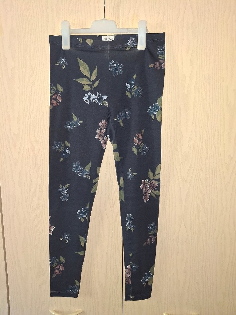 Legging bleu à fleurs taille M, Ophalen of Verzenden, Zo goed als nieuw, Maat 38/40 (M), Blauw