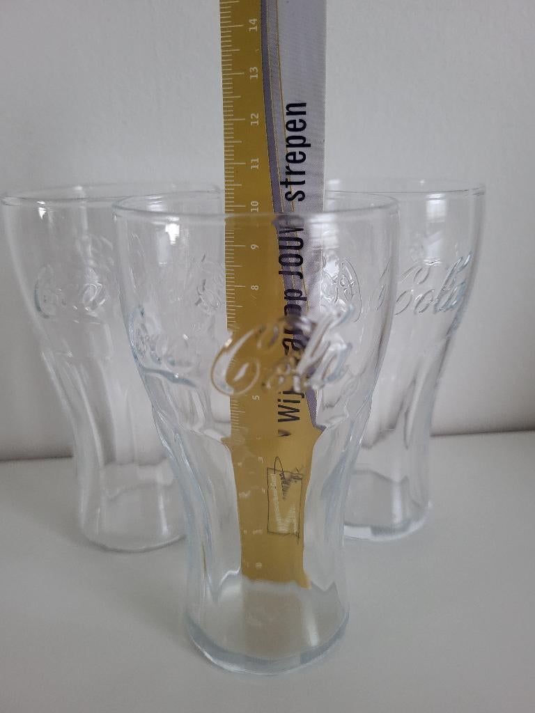 3 vintage mini coca cola glaasjes ø5,5 cm Libbey Juice glas, Ophalen of Verzenden, Nieuw, Frisdrankglas