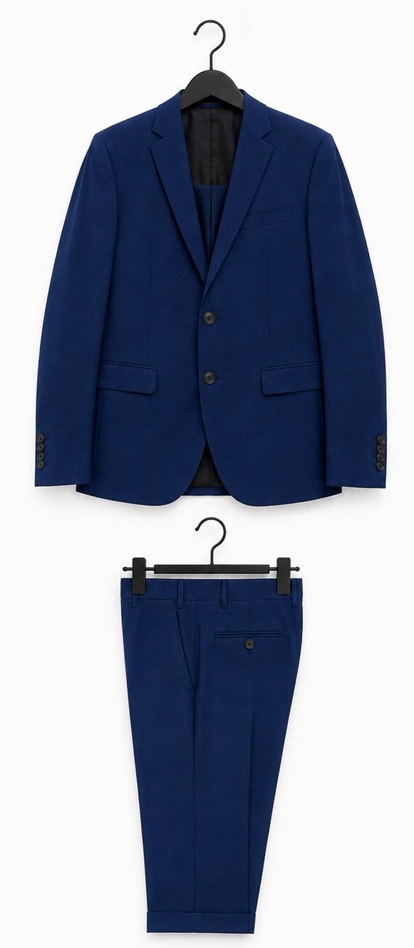 Costume ajusté Jack & Jones Premium bleu foncé, Envoi, Comme neuf, Taille 48/50 (M), Bleu