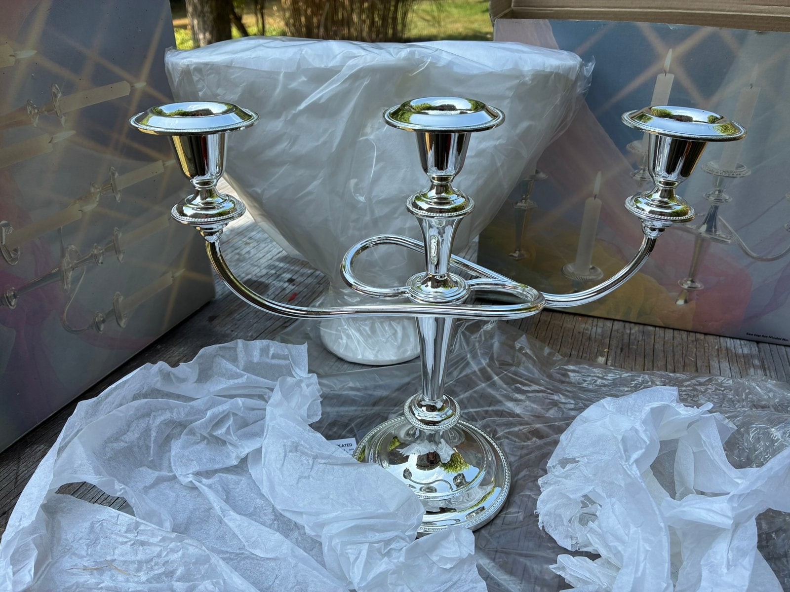 2x silverplated kandelaar, Ophalen, Zilver
