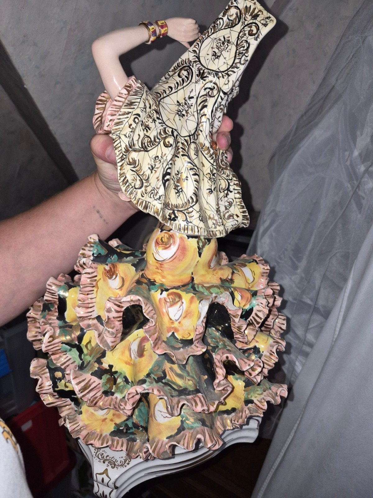 Vintage Liani Italy Keramieken Beeld Flamencodanseres (50 cm, Antiek en Kunst, Ophalen