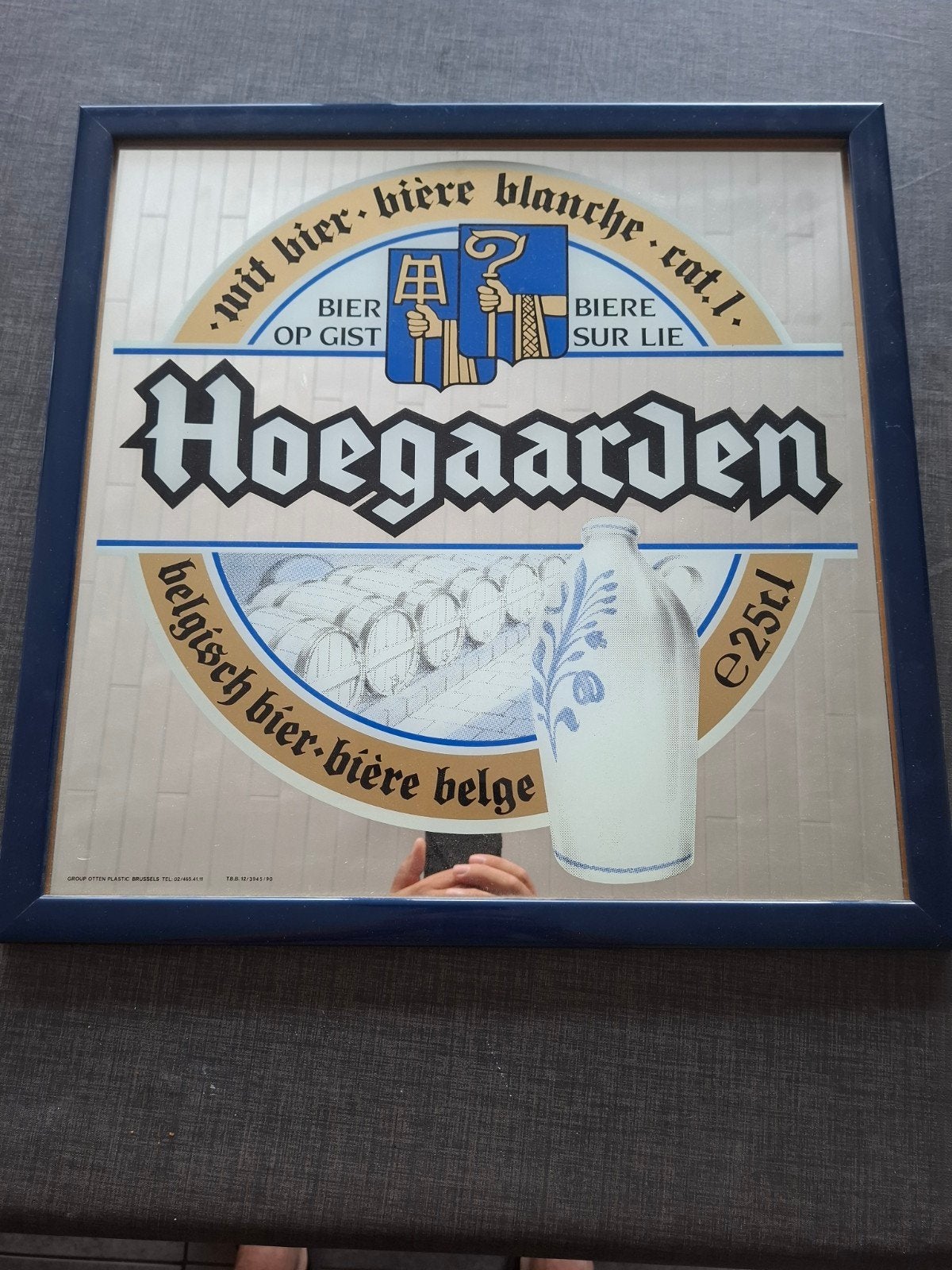 spiegel hoegaarden, Ophalen, Zo goed als nieuw, Reclamebord, Plaat of Schild