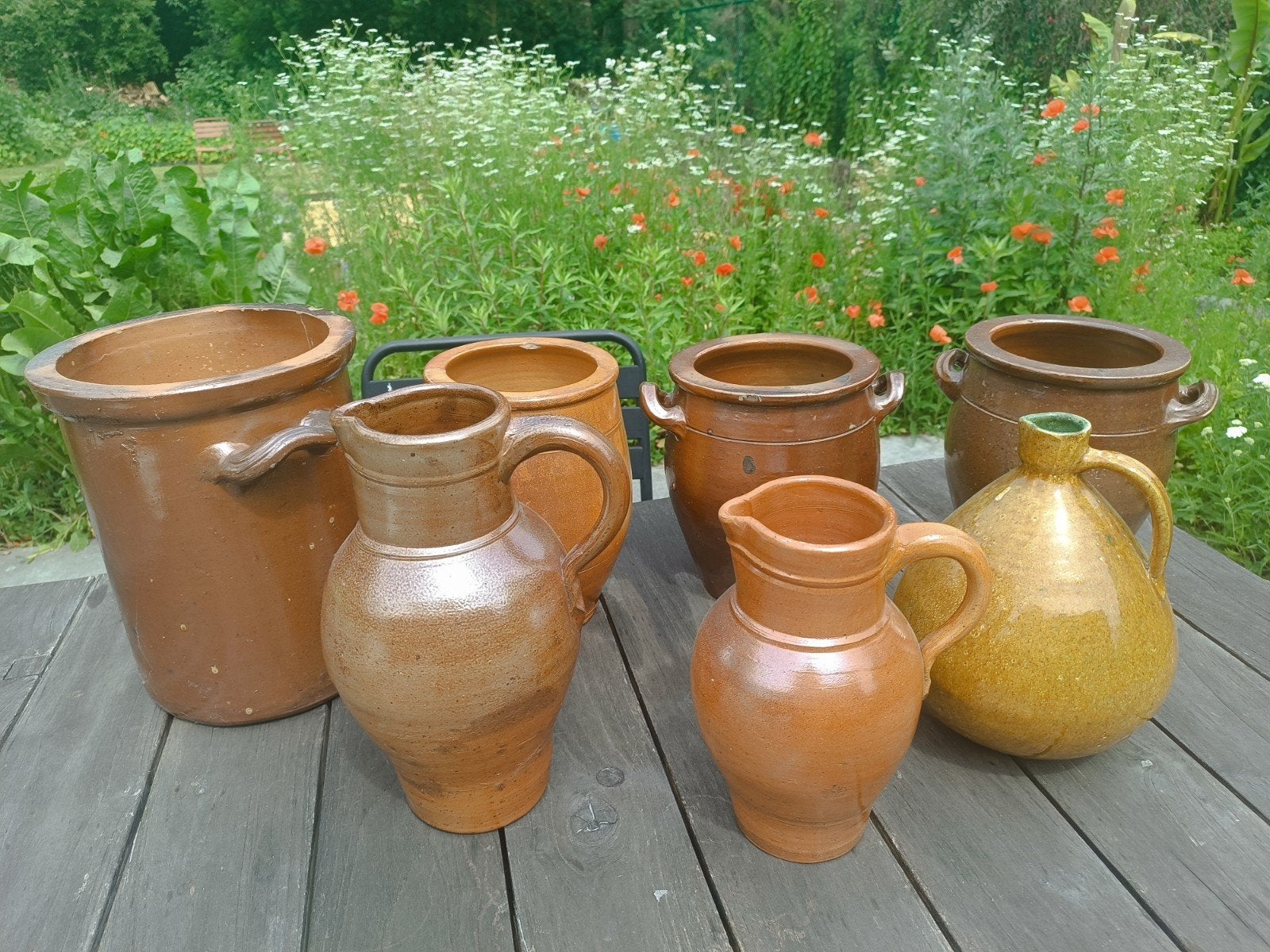 Authentieke aardewerk potten en kannen, Antiek en Kunst, Curiosa en Brocante, Ophalen
