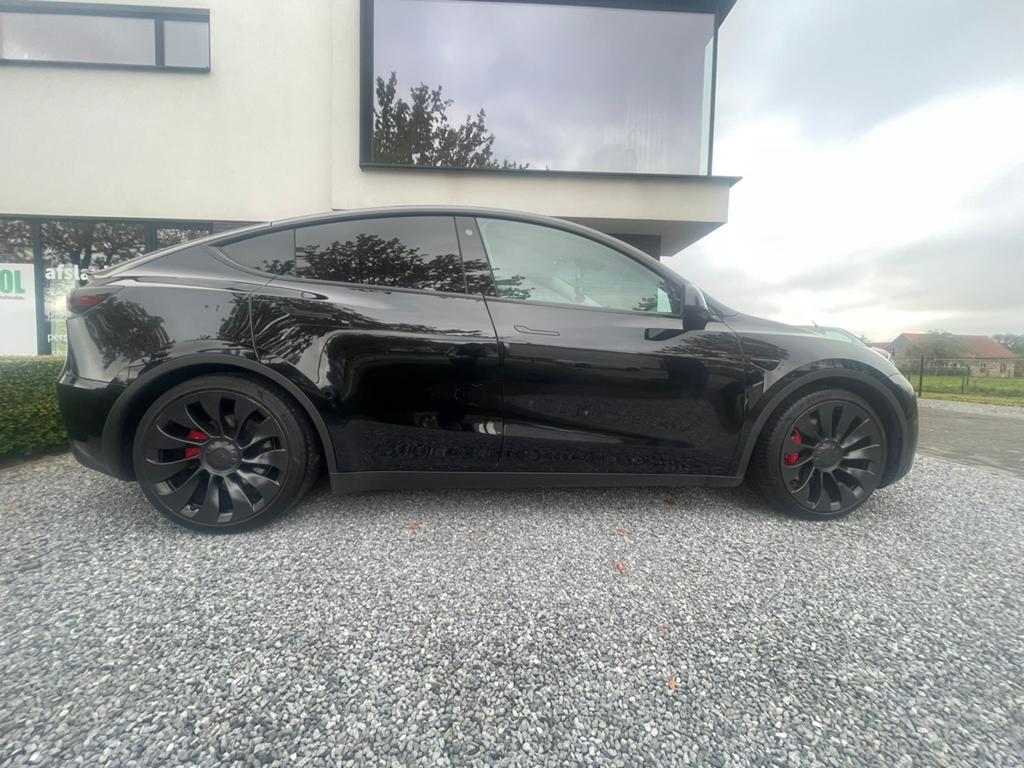 Tesla Model Y Performance, 510 pk, Auto's, Automaat, Zwart, Leder, Elektrisch