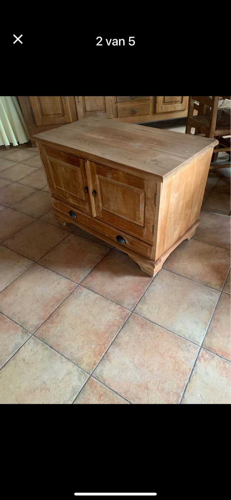 Kastje teak 90x49x60, Huis en Inrichting, Kasten | Dressoirs, Ophalen, Zo goed als nieuw, Teakhout
