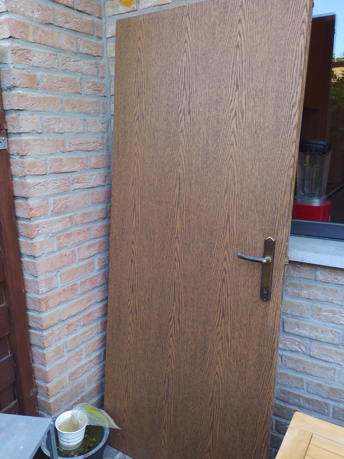 Binnendeur in houtlook 82cm op 201cm, Ophalen, Binnendeur