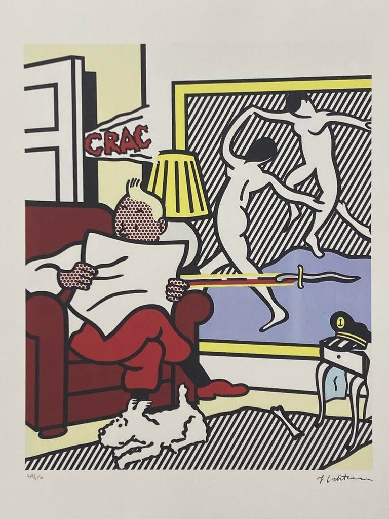 Roy Lichtenstein: lithografie verkocht ingelijst, Ophalen of Verzenden