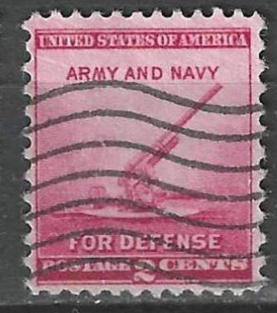 États-Unis 1940 - Yvert 452 - Canon antiaérien (ST), Envoi, Affranchi