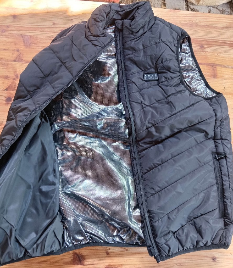 Elektrisch verwarmd USB-vest, comfortabel, ademend, Zwart, Wandelen of Outdoor, Nieuw, Autre