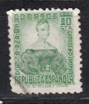 Espagne 1935 - nr 636, Enlèvement ou Envoi, Affranchi