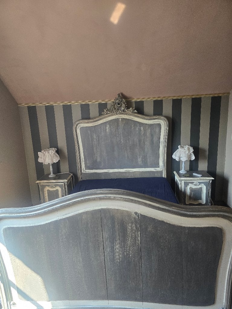 Prachtige slaapkamer in Louis XV-stijl in massief hout, Ophalen, Tweepersoons, Overige materialen