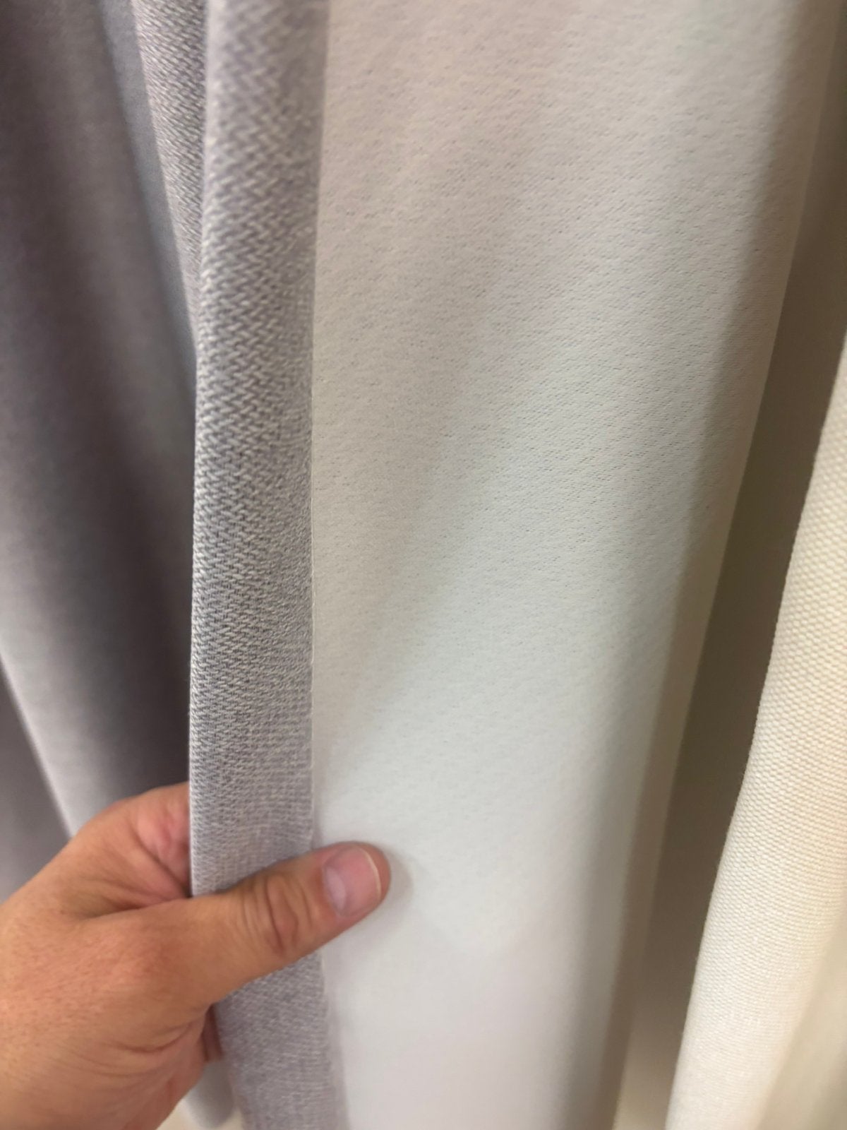 Gordijn in beige grijze kleur, Ophalen, Zo goed als nieuw, Beige
