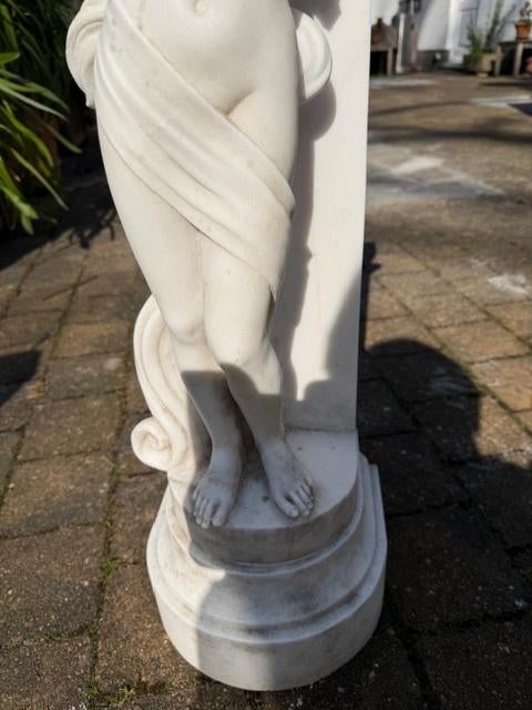 Prachtige Massief Marmeren Zuil / Kariatide - 75 cm (42 kg), Antiek en Kunst, Antiek | Religieuze voorwerpen, Ophalen