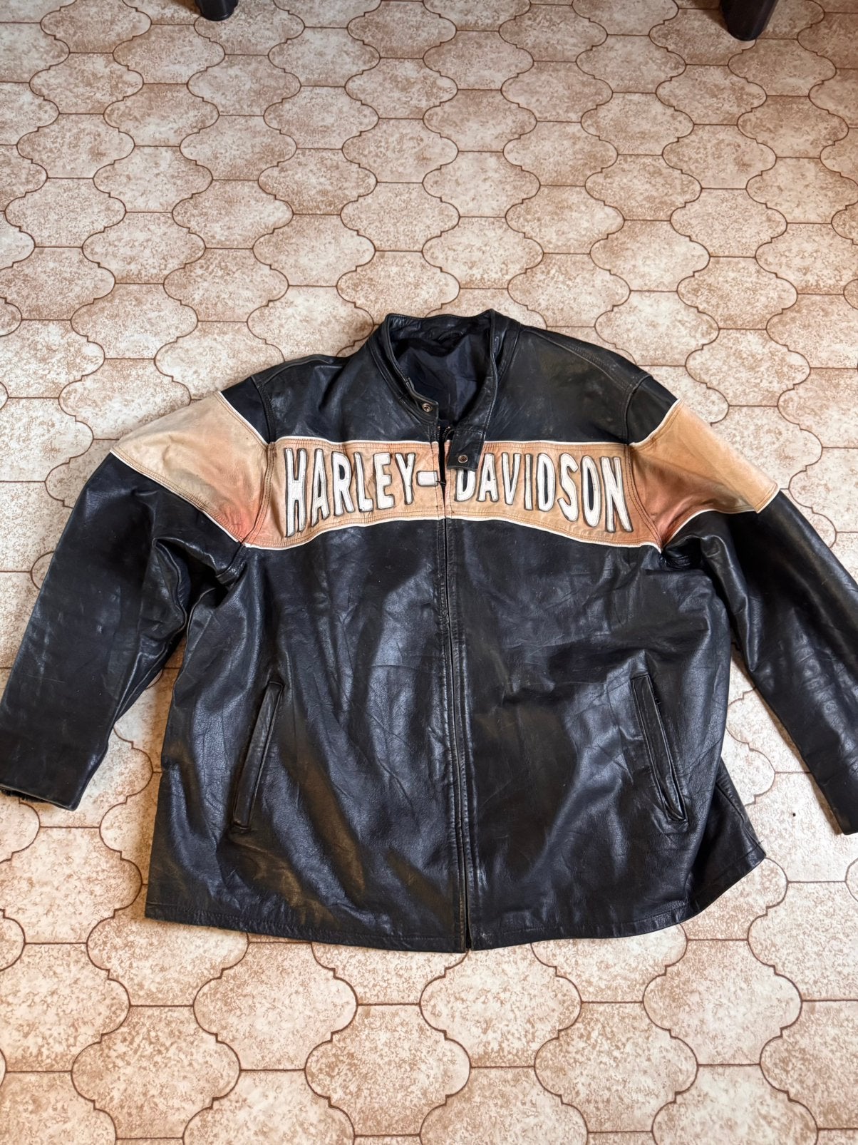 Veste en cuir Harley Davidson 2XL, Motos, Enlèvement ou Envoi