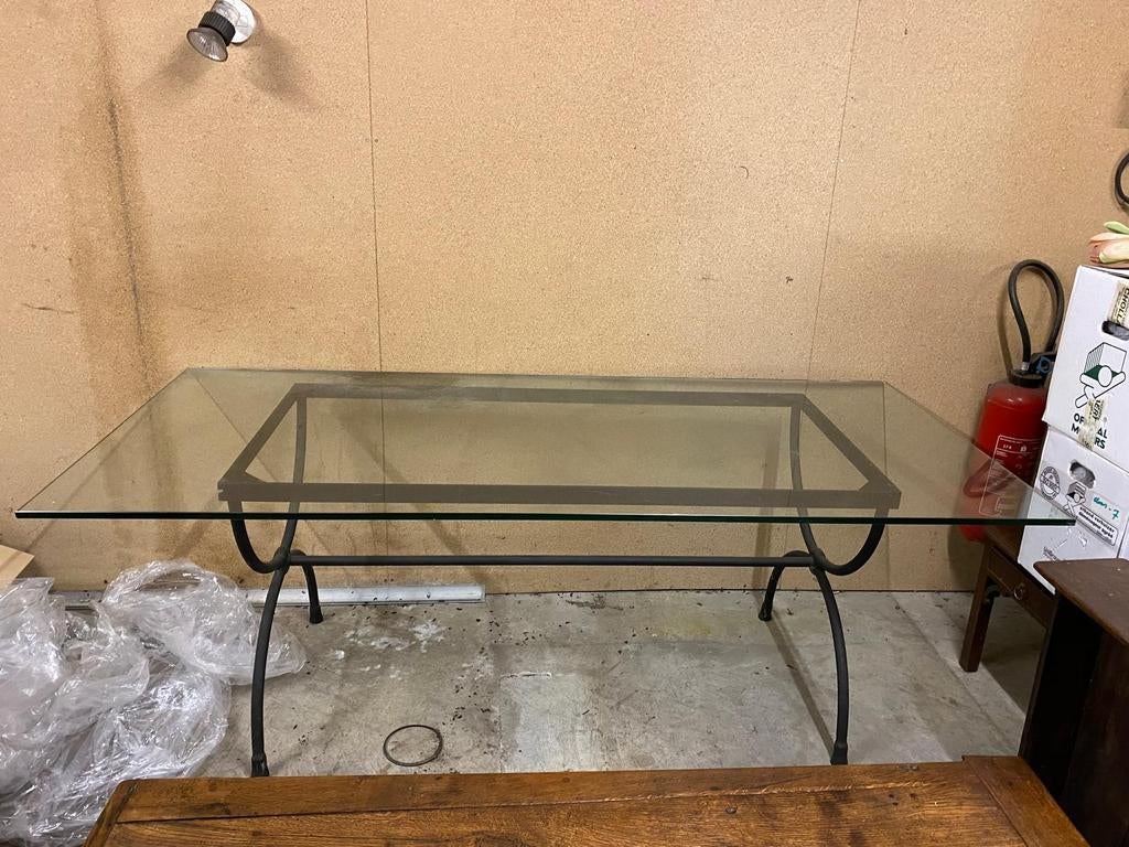 Table en verre, table de jardin, table de cuisine, Enlèvement ou Envoi