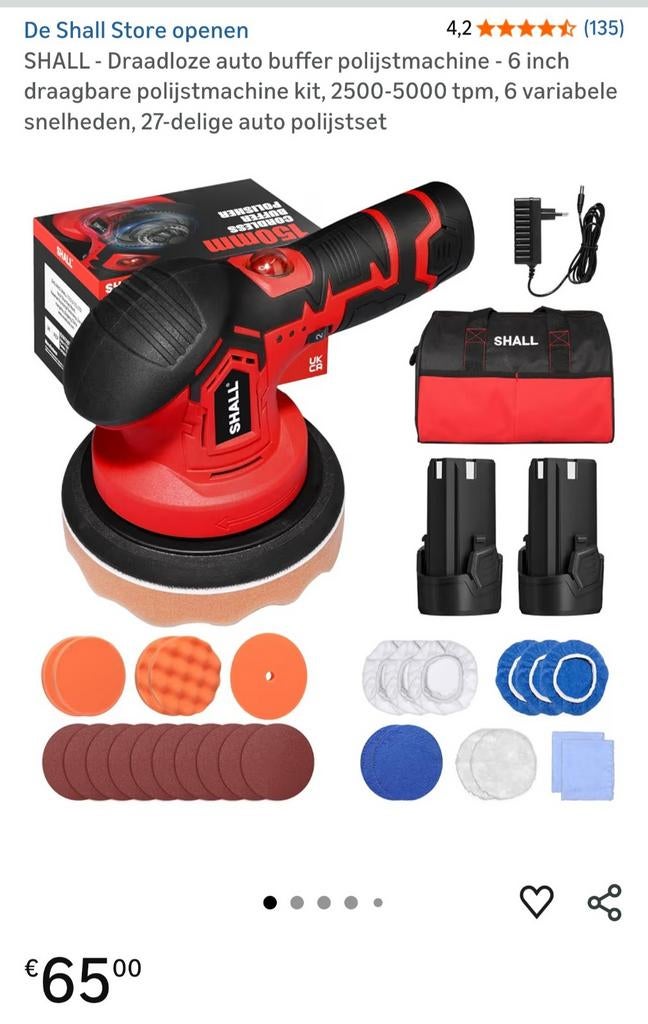 Polijstmachine  machine op batterij, Autos : Divers, Produits d'entretien, Enlèvement