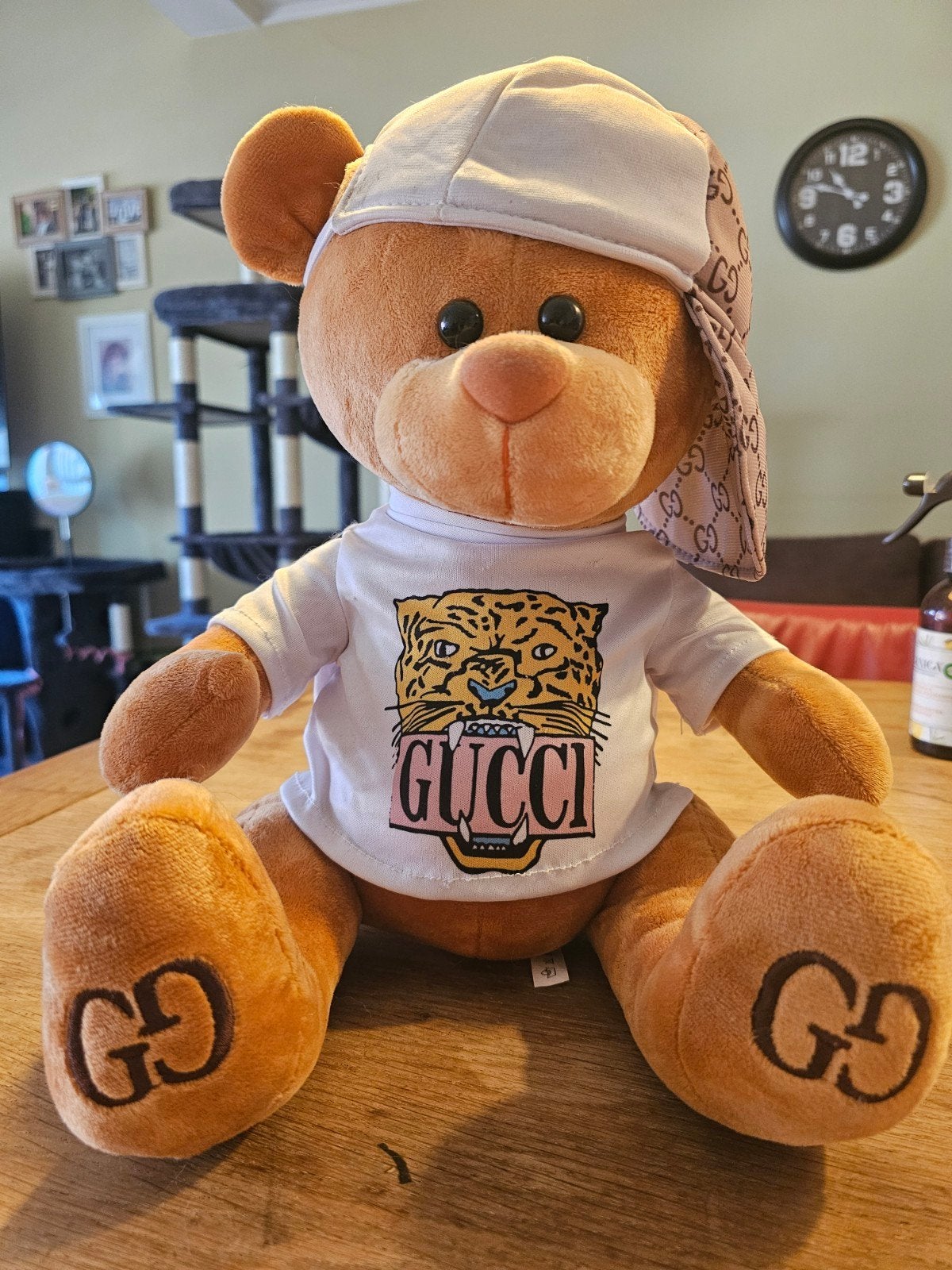 knuffelbeer gucci kermis, Enlèvement ou Envoi, Comme neuf, Ours en tissus