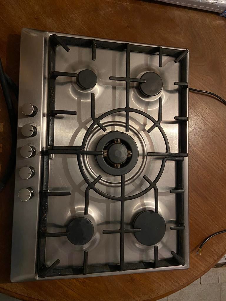 Taque de cuisson au gaz Bosch - 5 foyers, Enlèvement, Utilisé, Gaz, 5 zones de cuisson ou plus