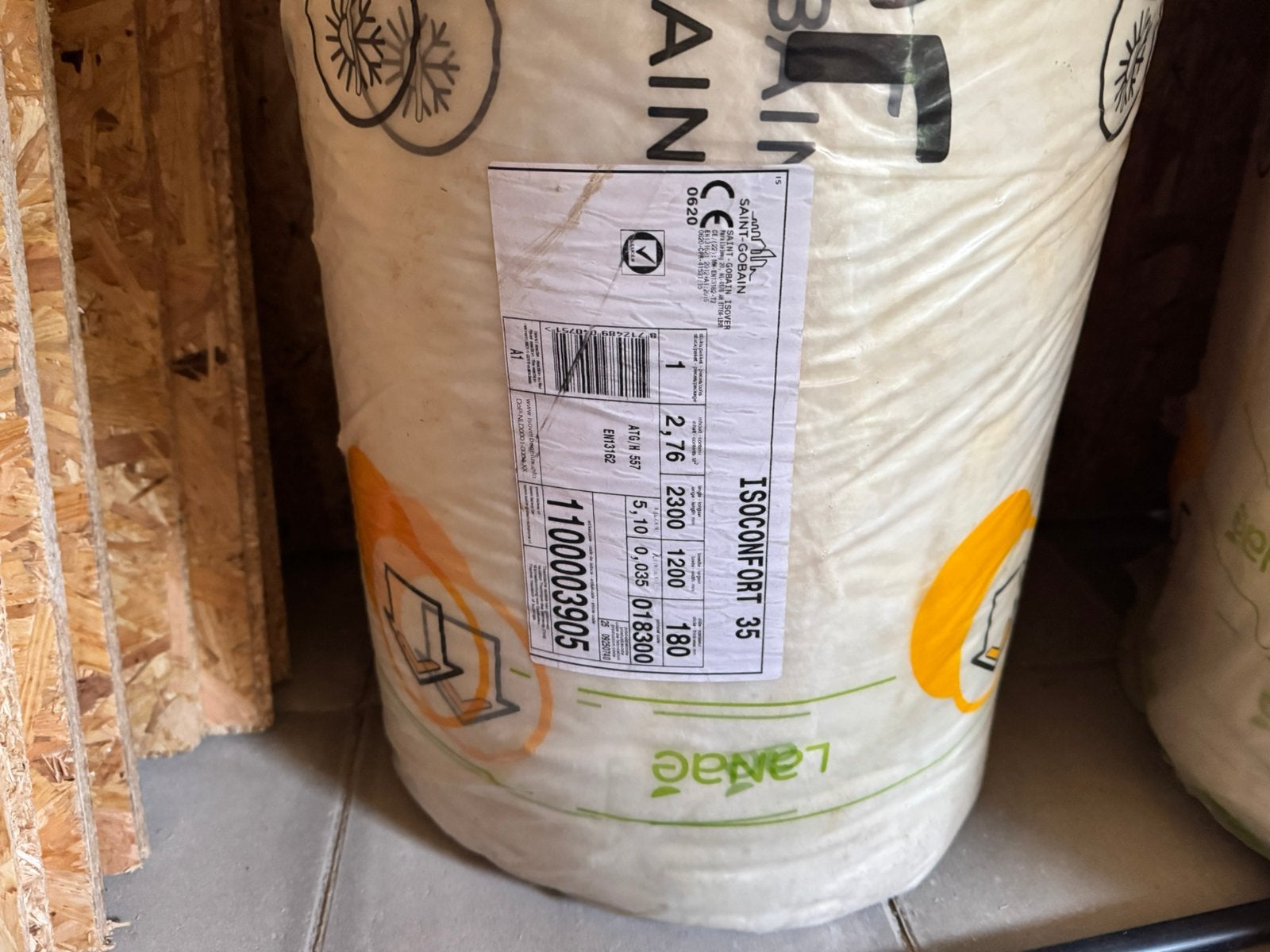 Isolatie Isover 35, Doe-het-zelf en Bouw, Ophalen, 10 tot 15 m², 12 cm of meer, Nieuw
