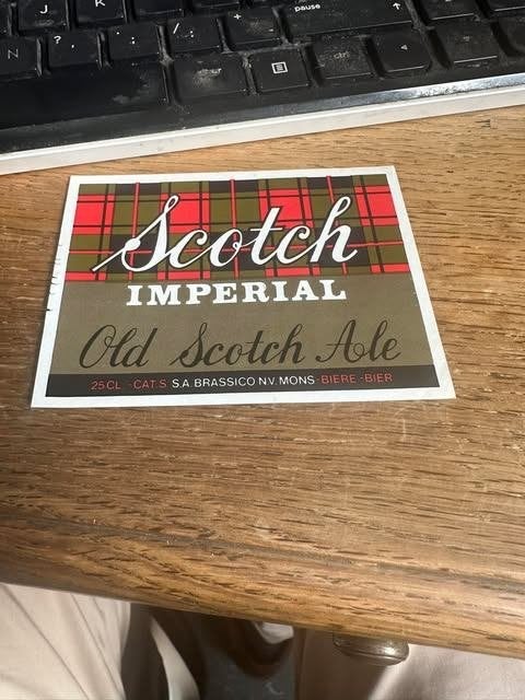 bier etiket label scotch imperial old scotch ale Mons, Verzamelen, Ophalen of Verzenden, Nieuw, Overige typen, Overige merken