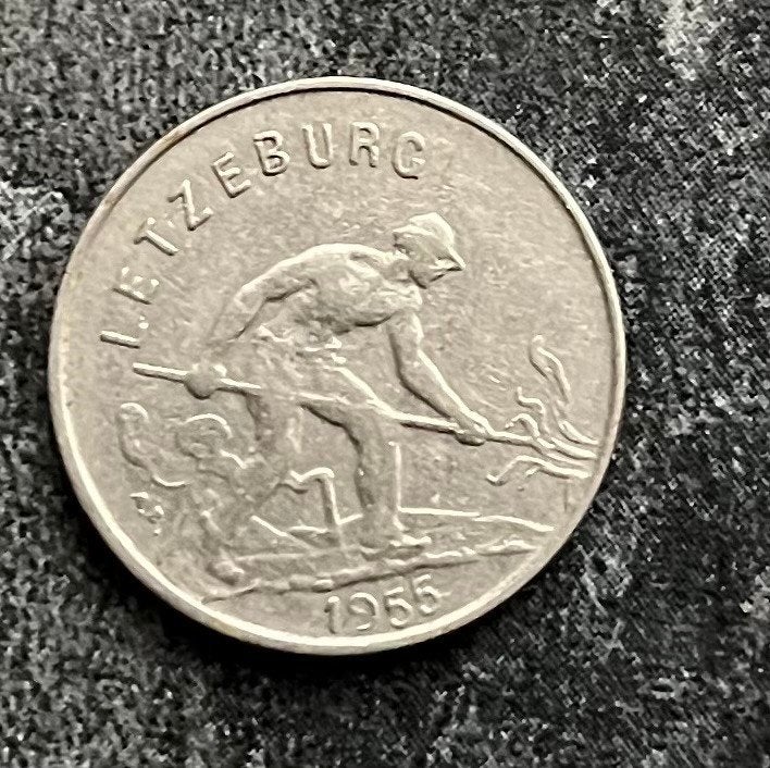 munt Luxemburg - Letzeburg 1 franc - 1955, Postzegels en Munten, Ophalen of Verzenden
