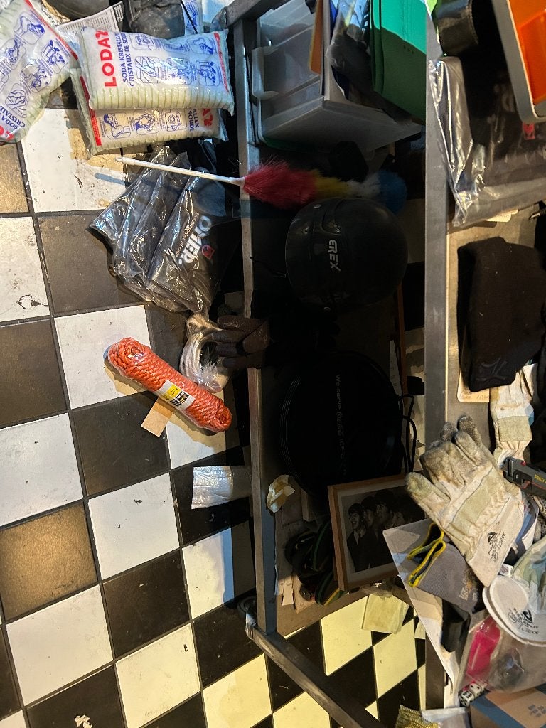 Inox rek op wielen, Huis en Inrichting, Ophalen, Gebruikt, Grijs