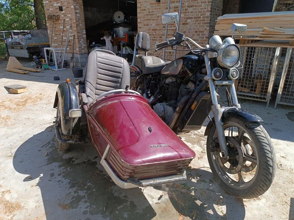Honda shadow vt1100 zijspan oldtimer project, Ophalen