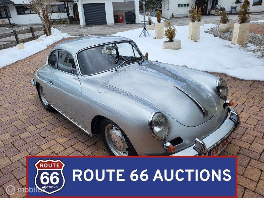 Porsche 356 B Carrera 2 GS 2000 | 1963 | Route 66 Auctions, Auto's, Zwart, Bedrijf, Overige carrosserie, Porsche