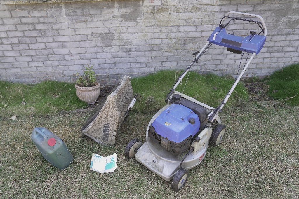 YAMAHA grasmaaier, Tuin en Terras, Grasmaaiers, Cirkelmaaier, Gebruikt, Yamaha, Benzine-grasmaaier